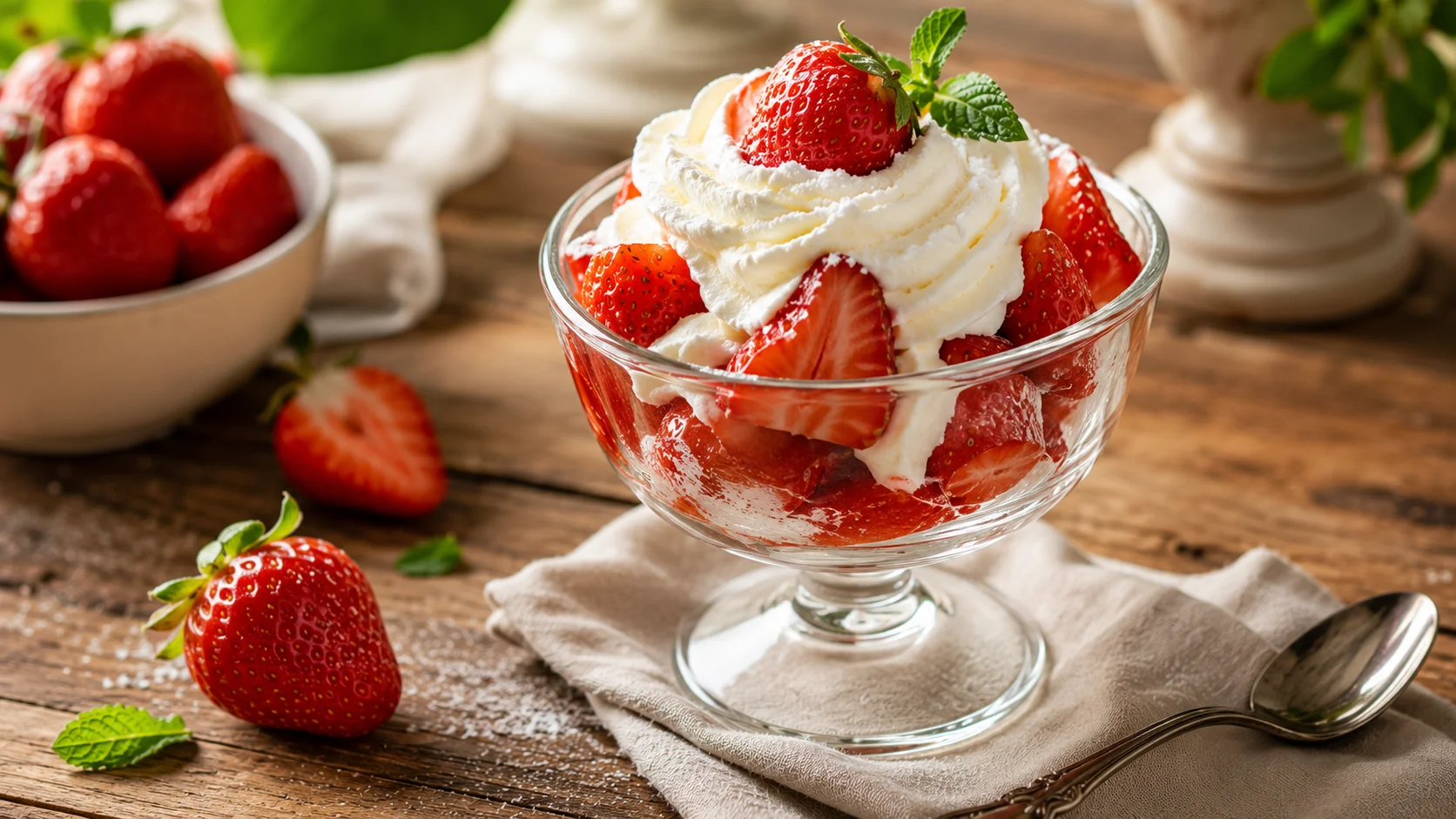 Coupe Fraises Chantilly Légère recipe