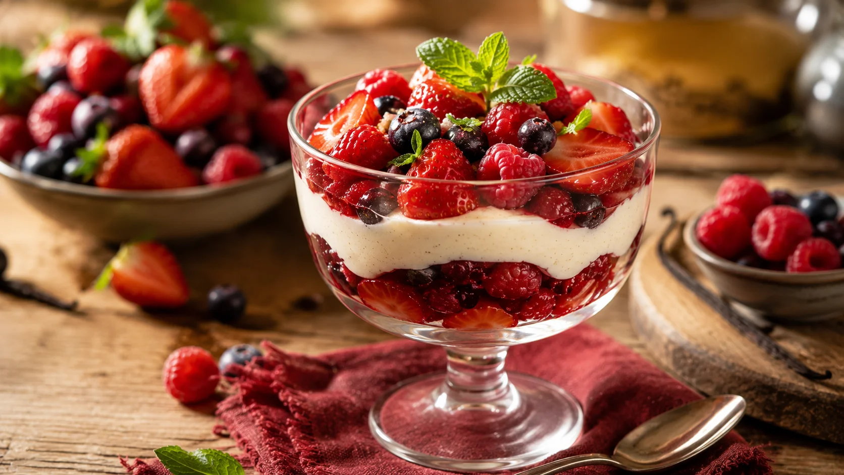 Coupe Fruits Rouges Vanille recipe