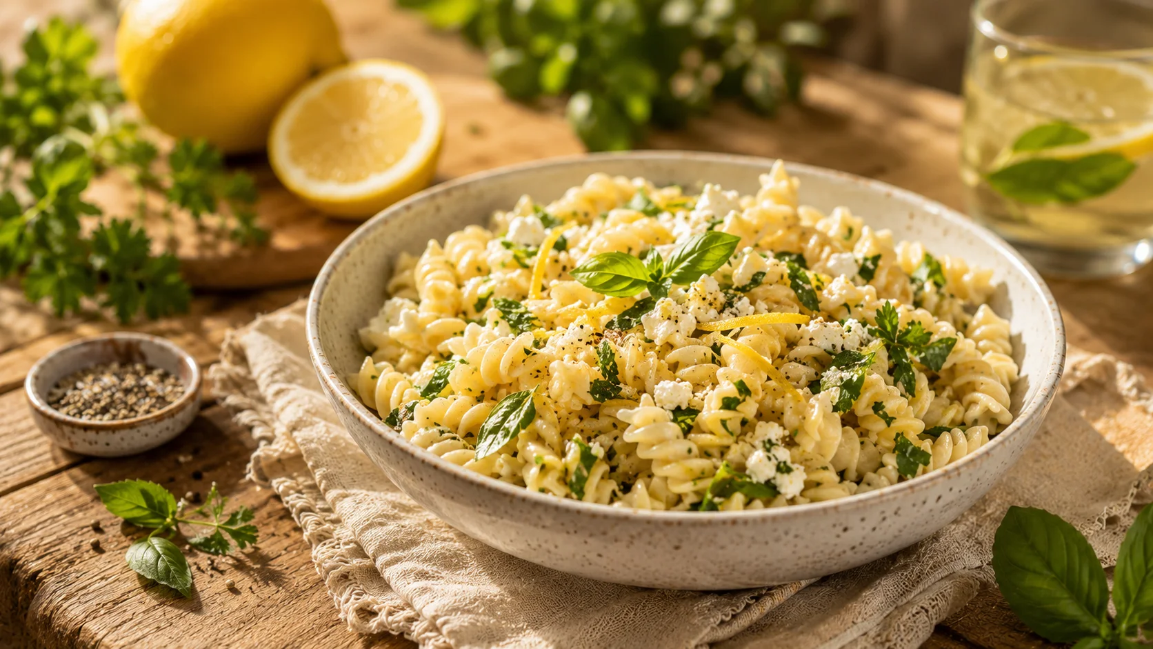 Salade Pâtes Citron recipe