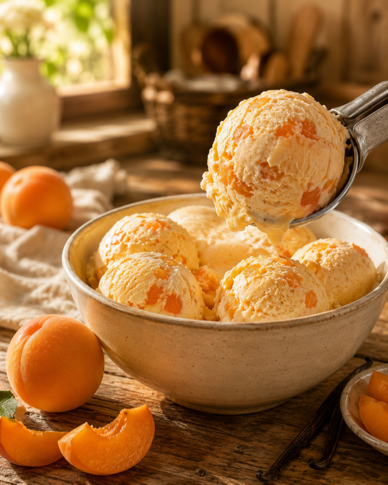Glace Abricot Vanille Maison