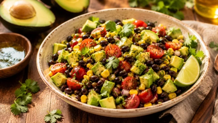 🥗 Salade Avocat Maïs & Haricots Noirs recipe