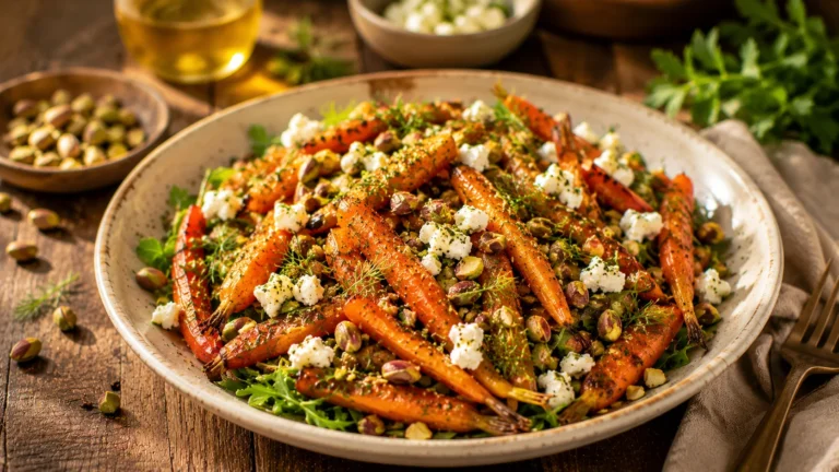 🥗 Salade Carottes Rôties Feta Pistaches recipe