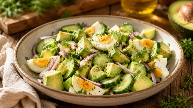 🥗 Salade Concombre Avocat & Œufs recipe
