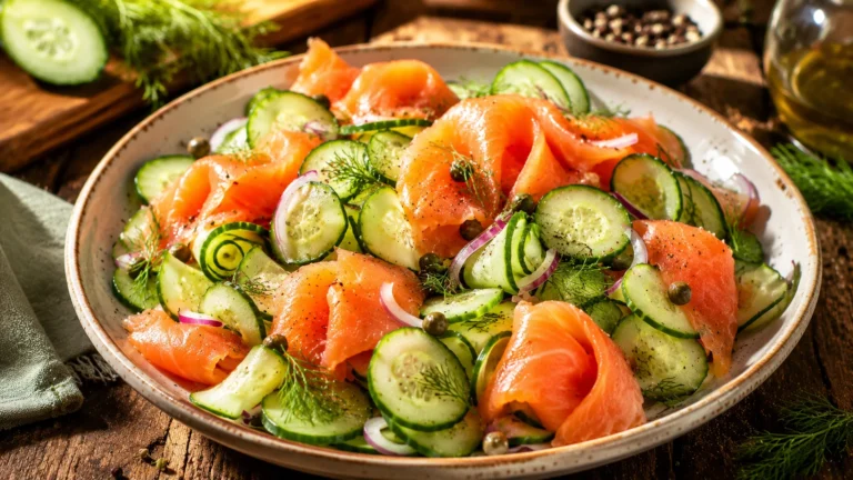 🥗 Salade Concombre Saumon Fumé recipe