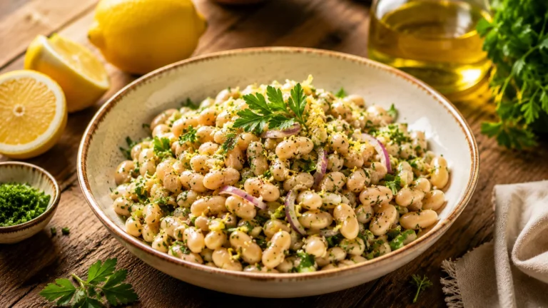 Salade Haricots Blancs Citron & Herbes recipe