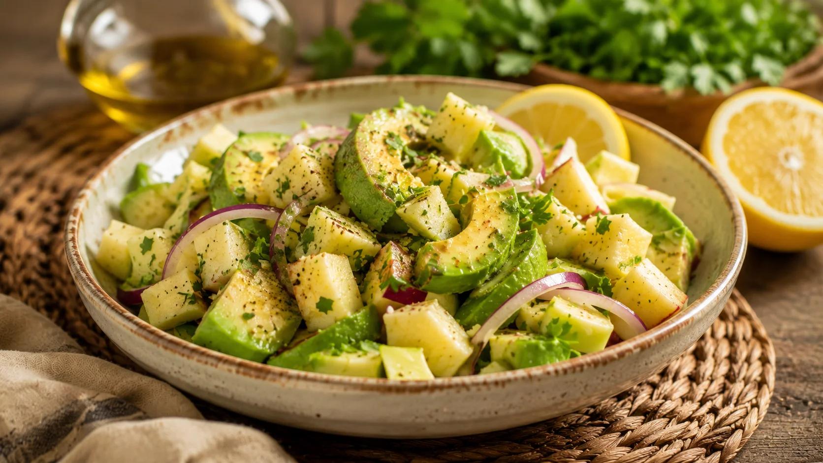 Salade Pommes Avocat Citron recipe