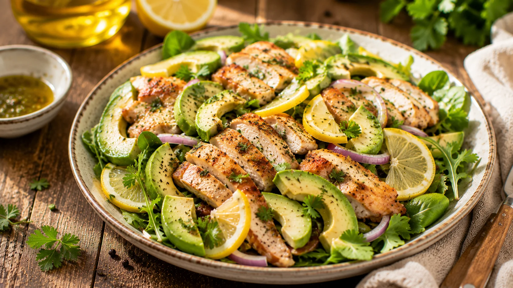 🥗 Salade Poulet Citron & Avocat recipe