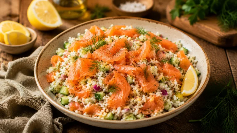 Salade Riz Saumon Fumé recipe