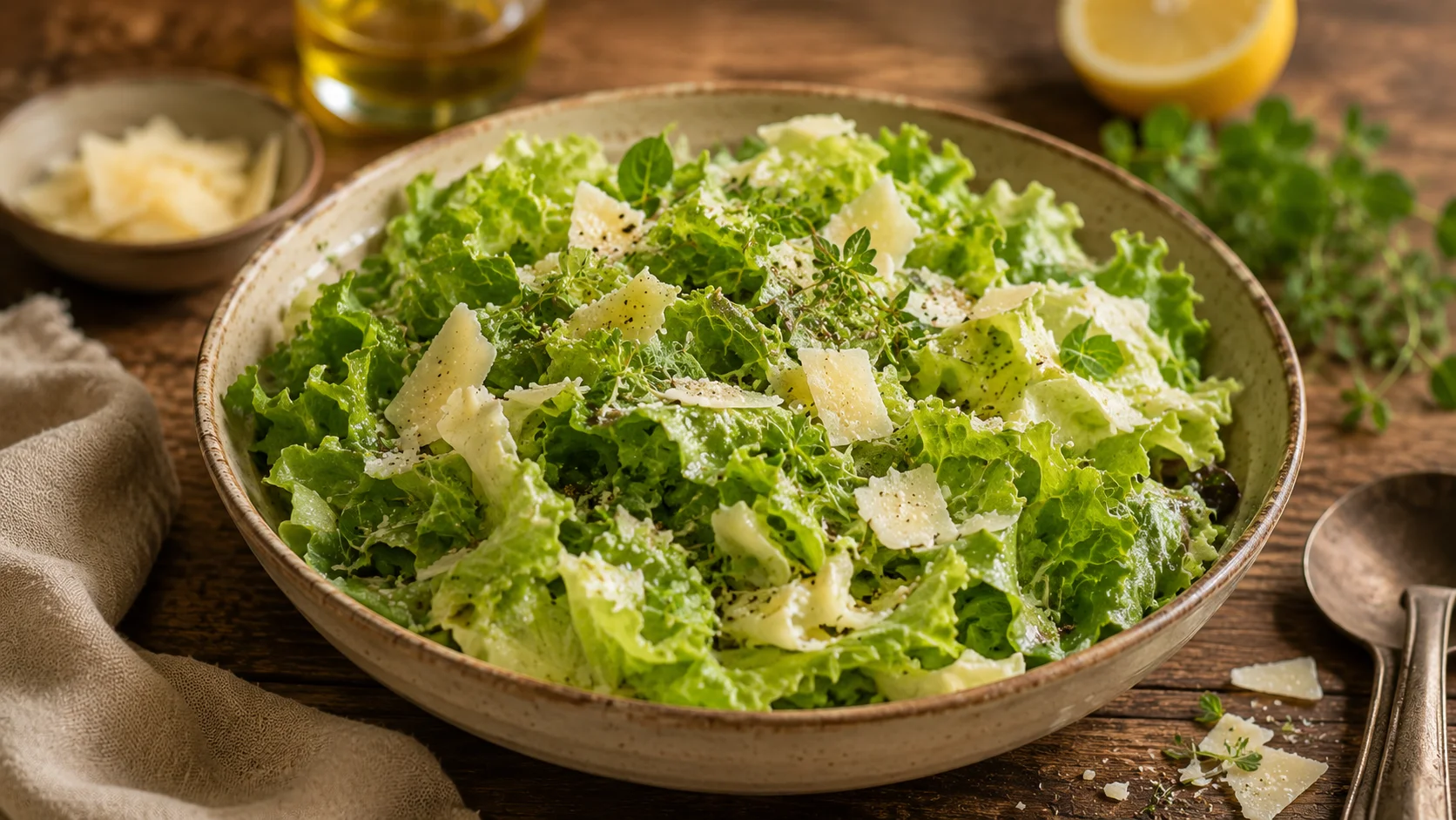 Salade Verte Parmesan Maison recipe