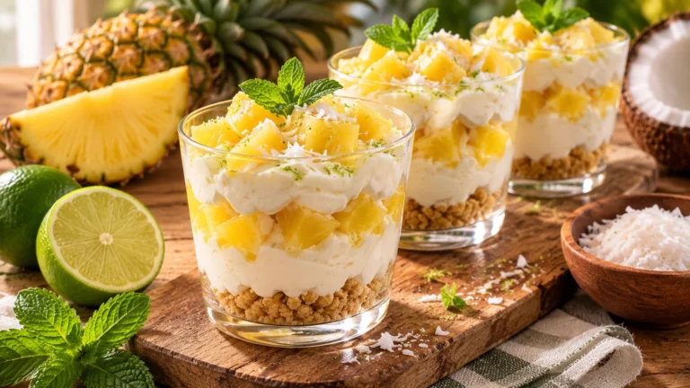 Verrines Ananas Coco & Citron Vert recipe