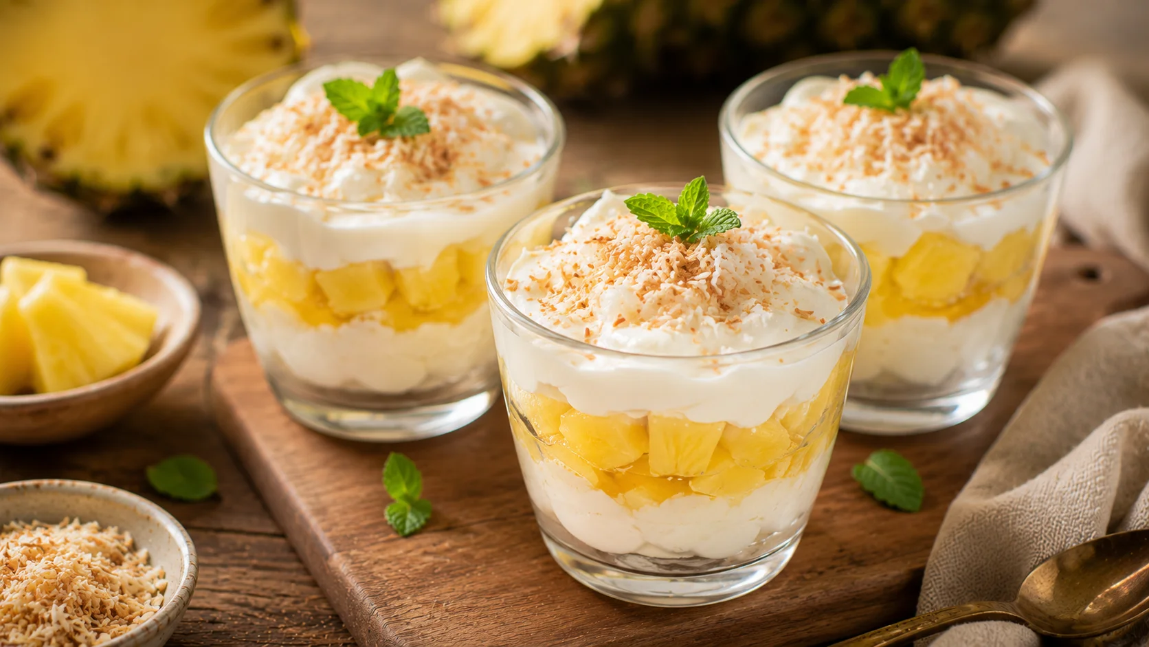 🍍 Verrines Ananas Coco & Yaourt Grec recipe