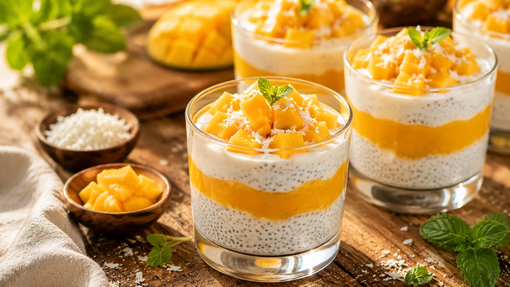 Verrines Mangue Coco recipe
